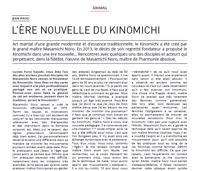 Read more about the article Aïkimag, January 2019